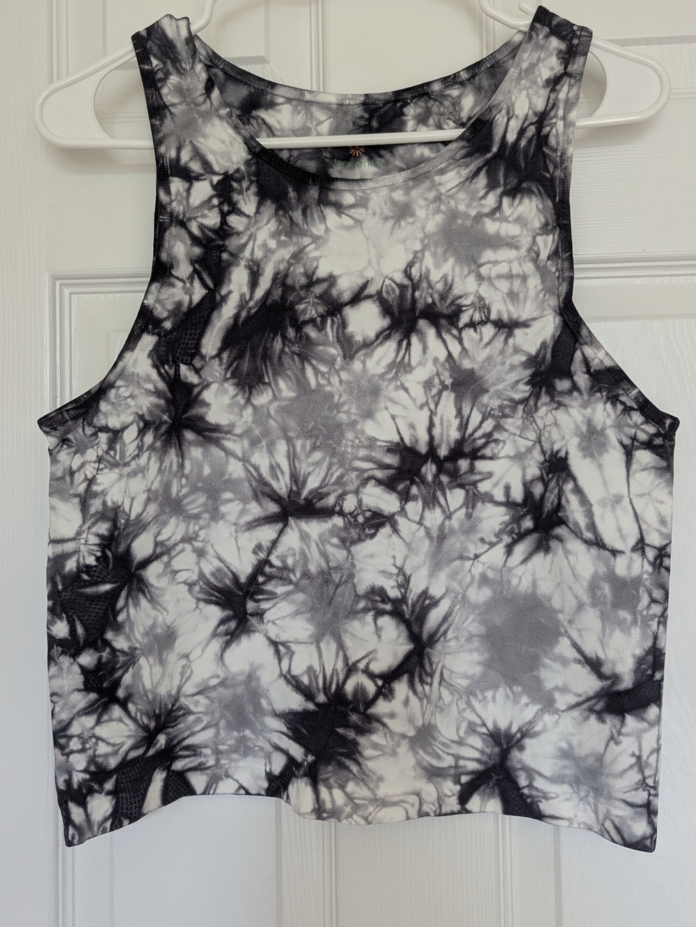 Tangerine Black & White Tie-Dye Tank